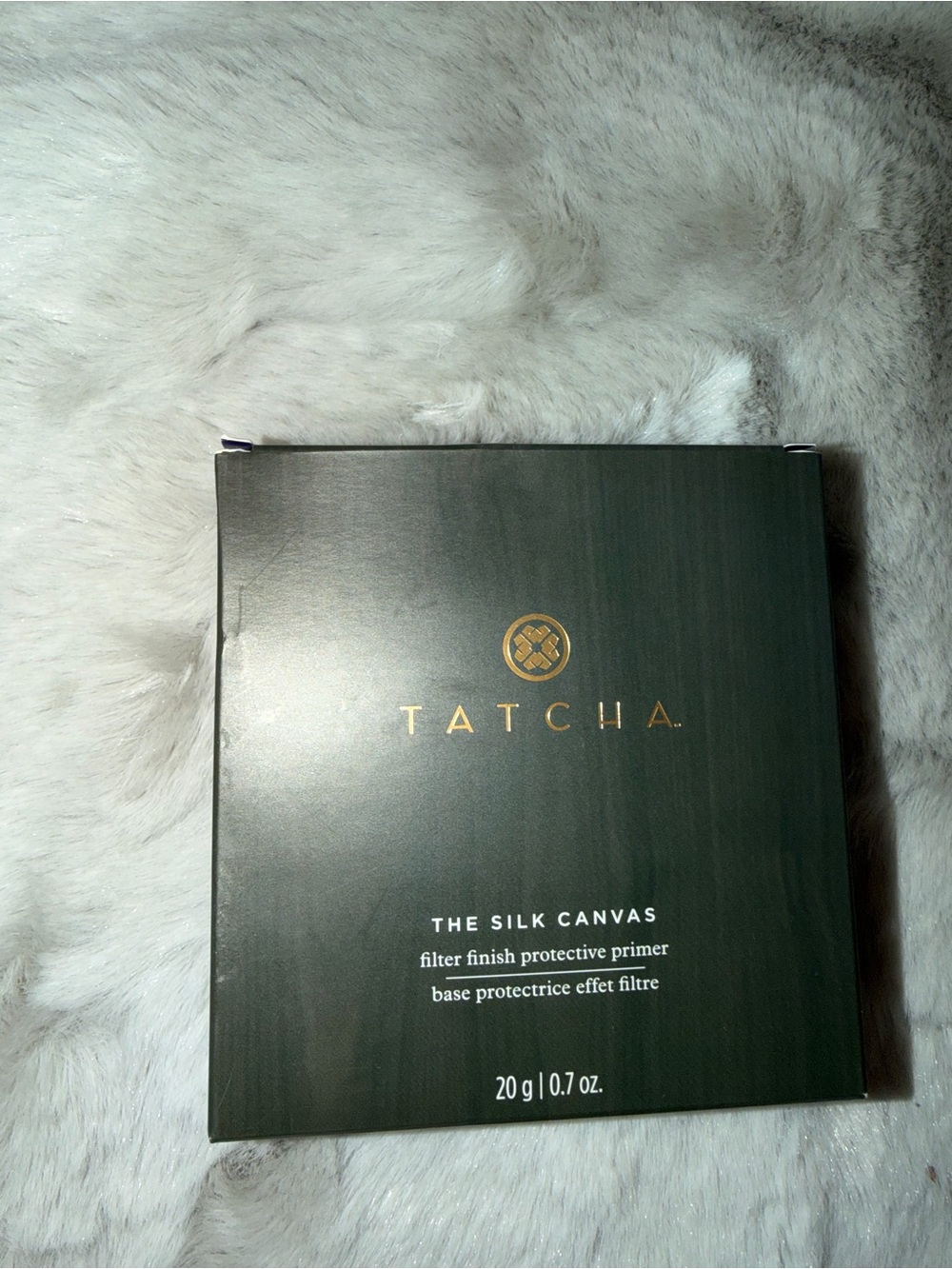 Tatcha Silk Canvas Primer in Deep Green with Gold Accents